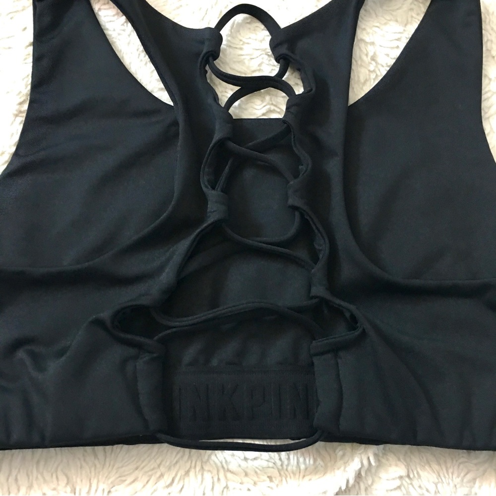 👟 PINK Lace Up Back Racerback Bra - Picture 2 of 10